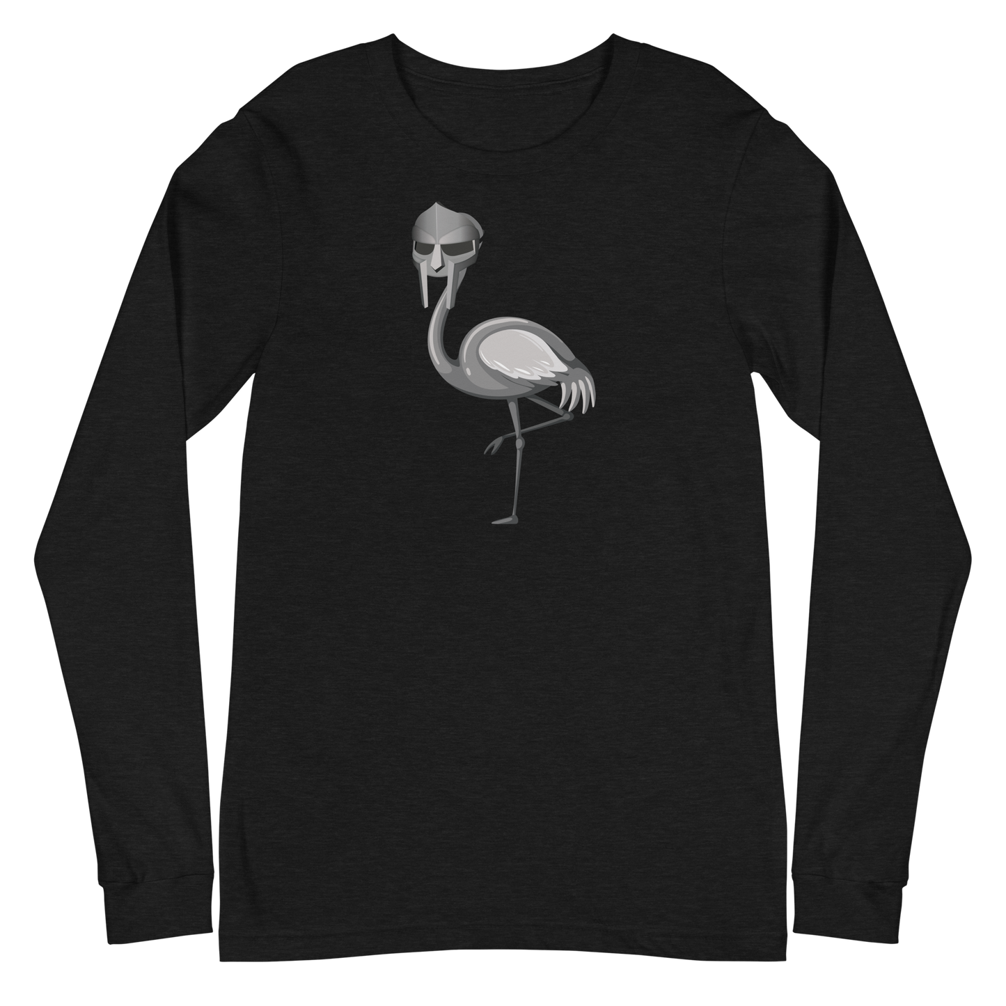 MF Doom Flamingo Mashup Grey Scale Long Sleeve Tee